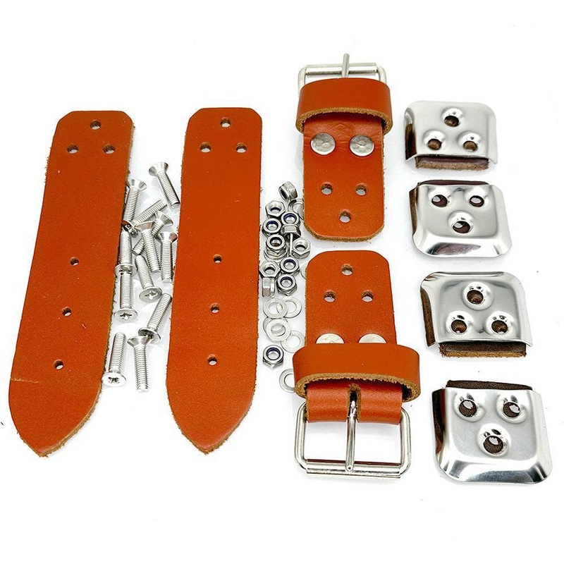Leather Bonnet Straps TAN Pair