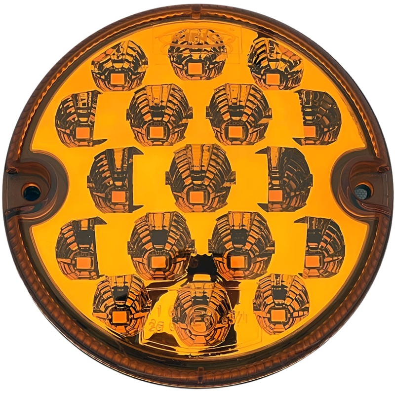 LED 95mm Indicator Amber Clear View Lens