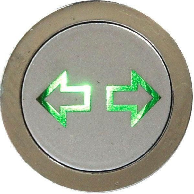Flush Bezel Chrome LED Warning Light Double Indicator