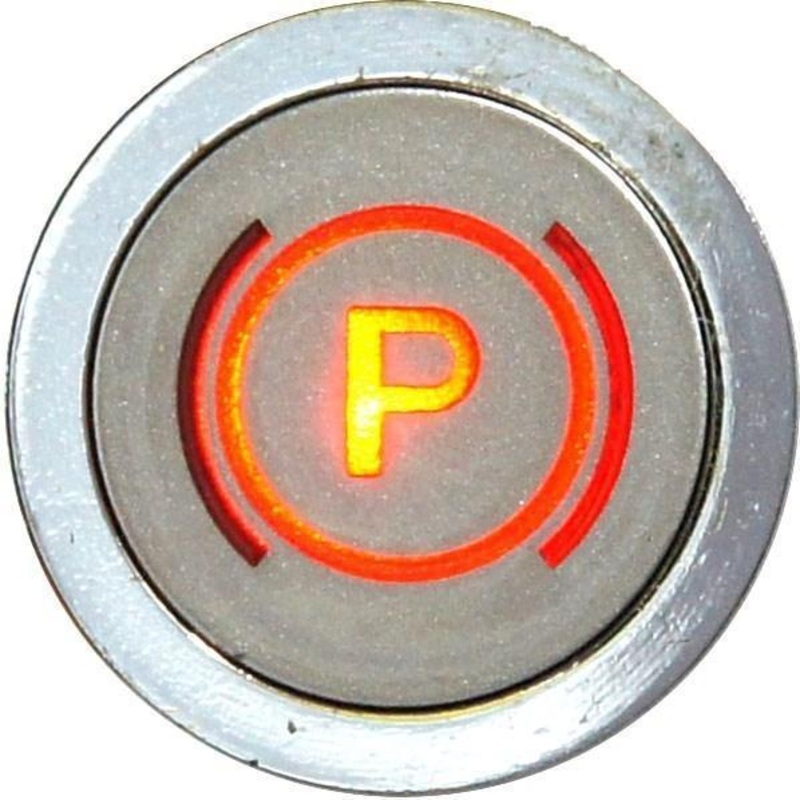 Flush Bezel Chrome LED Warning Light Handbrake
