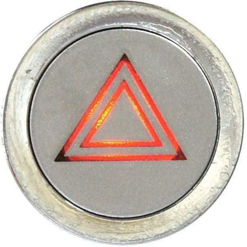 Flush Bezel Chrome LED Warning Light Hazard