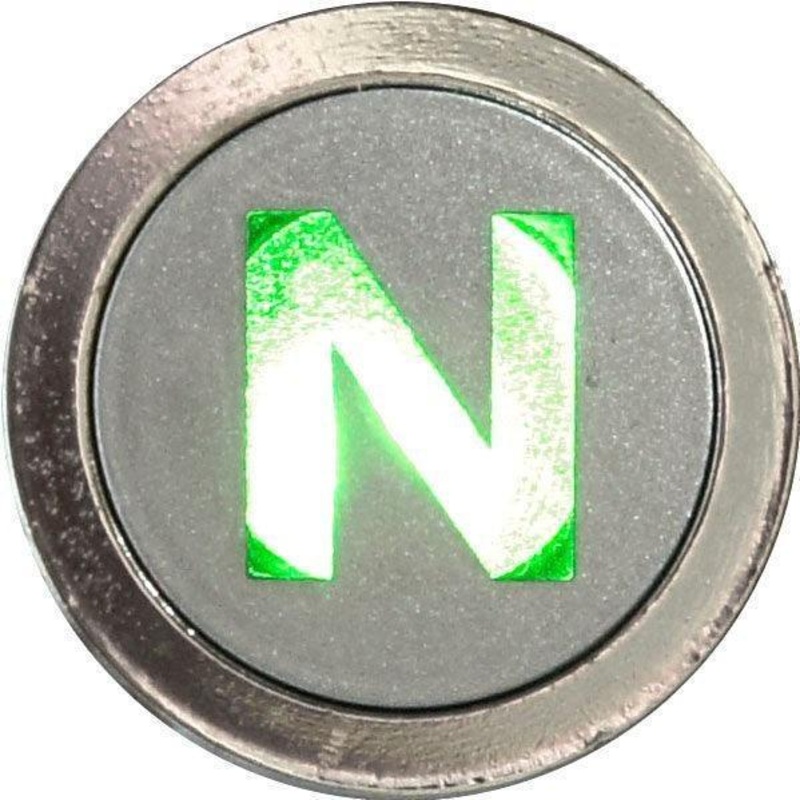 Flush Bezel Chrome LED Warning Light Neutral