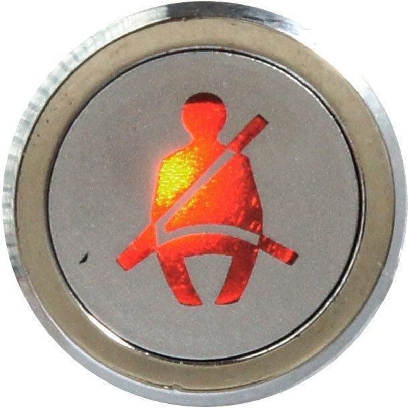 Flush Bezel Chrome LED Warning Light Seat Belt