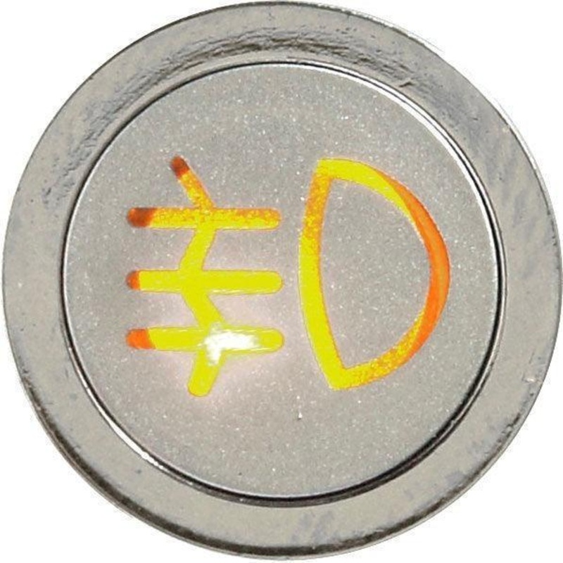 Flush Bezel Chrome LED Warning Rear Fog