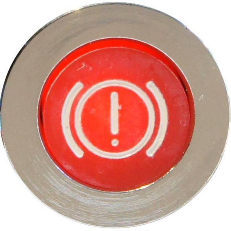 LED Chrome Bezel Warning Light BRAKE Red