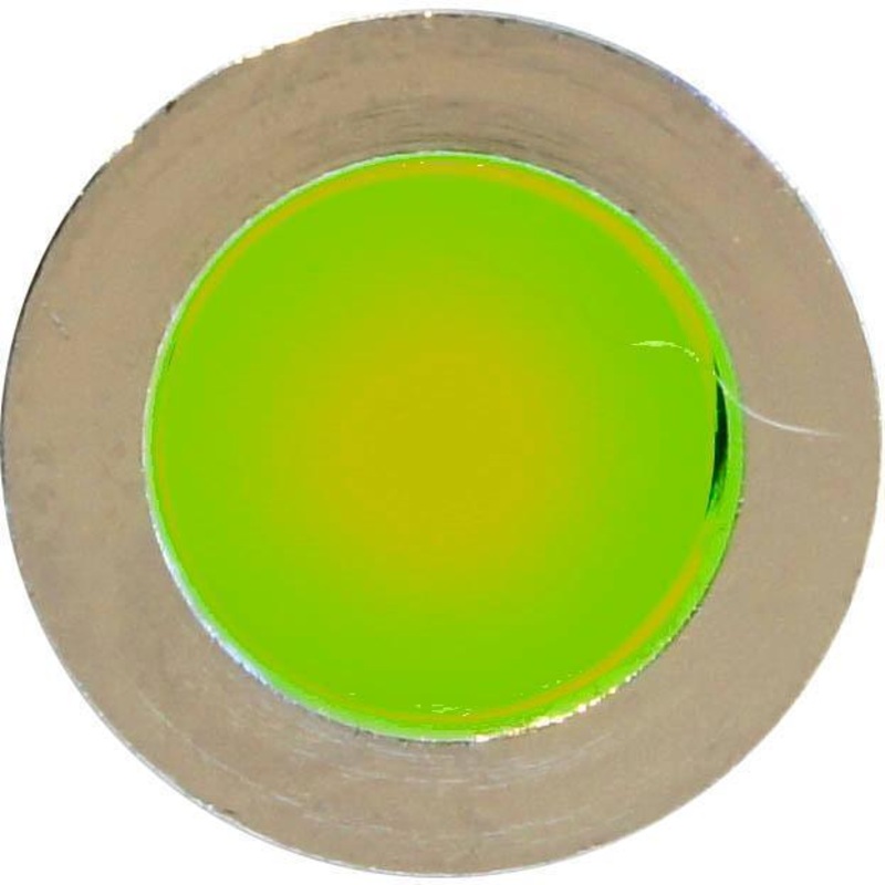 LED Chrome Bezel Warning Light GREEN