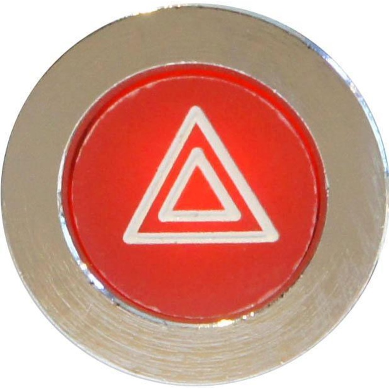 LED Chrome Bezel Warning Light HAZARD