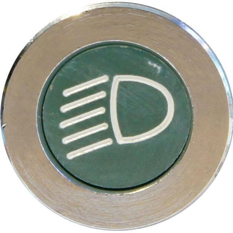 LED Chrome Bezel Warning Light LIGHTS Green