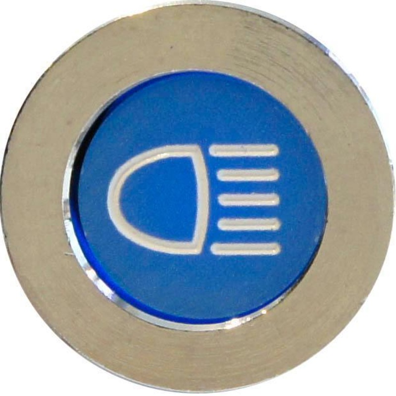 LED Chrome Bezel Warning Light MAIN BEAM