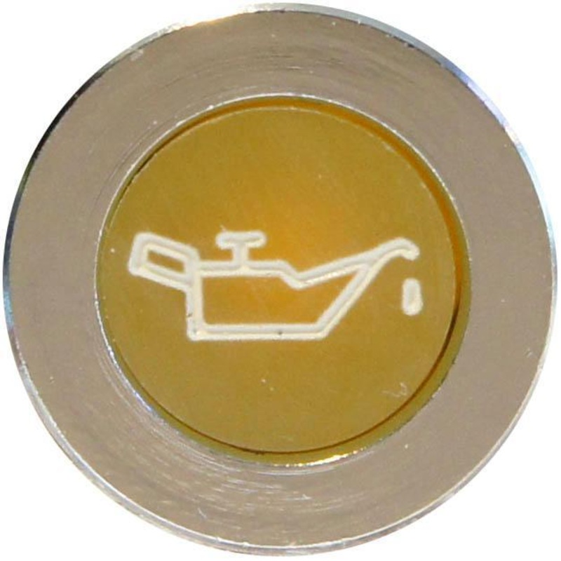 LED Chrome Bezel Warning Light OIL Amber