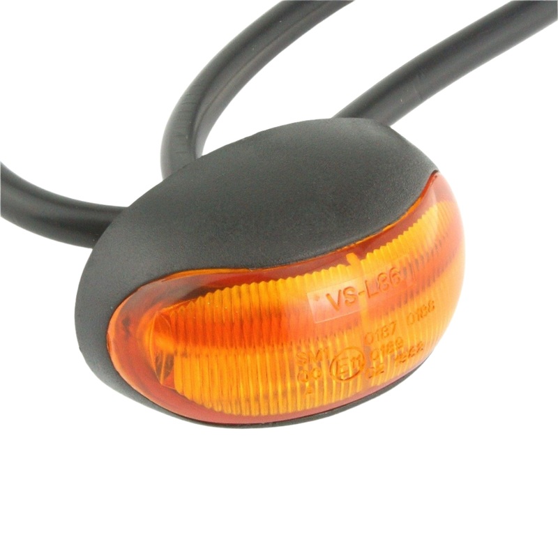 LED Domed Light 'E'11 Marked Amber Indicator 56mm
