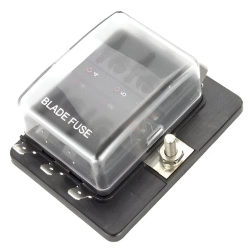 LED Indicating 6 Way Blade Fuse Box