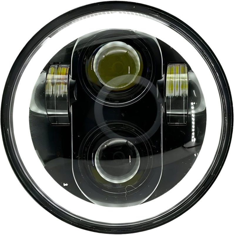 LED Replacement 5 3/4" Headlamp With HALO Driving Light and Amber Indicator