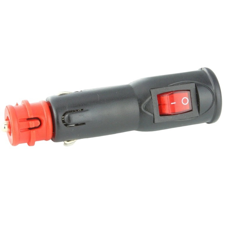 Lighter Plug Switched Black & Red