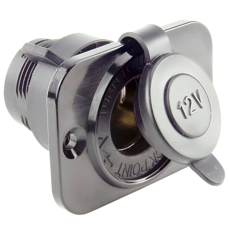 Locking Lighter Style Power Socket Black