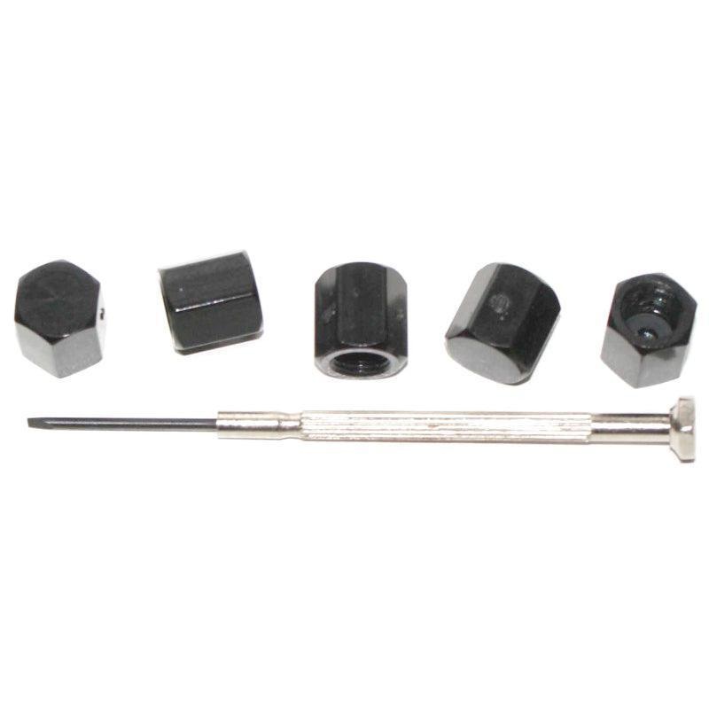 Locking Tyre Dust Caps Satin Black