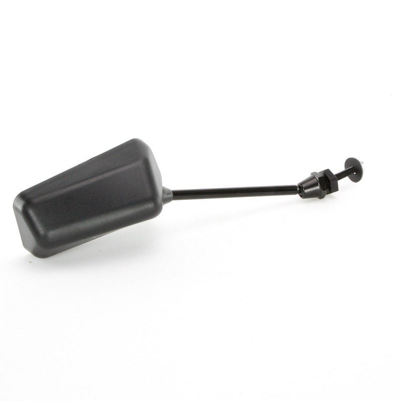Long Stalk Race Style Side Mirror Satin Black 112mm