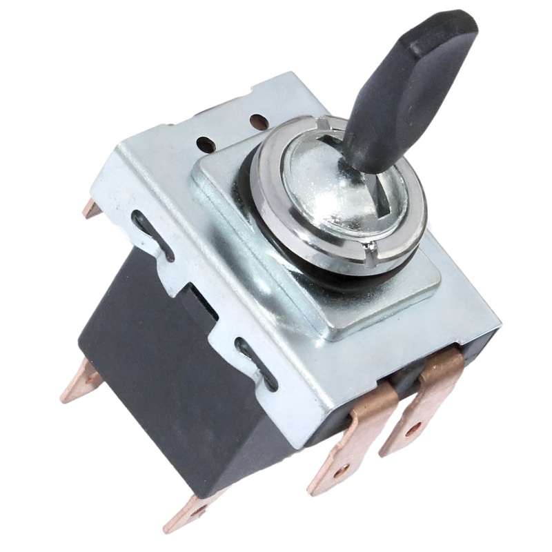 Lucas Style Black Paddle Toggle Switch Off On On