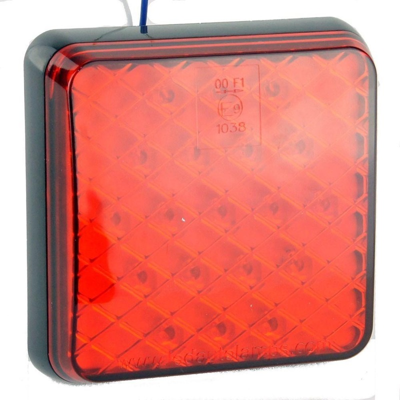 Surface Mount Square LED Rear Fog Light 80 x 80mm