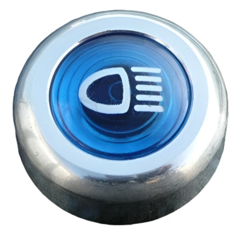 Main Beam Warning Light Large Aluminium Bezel