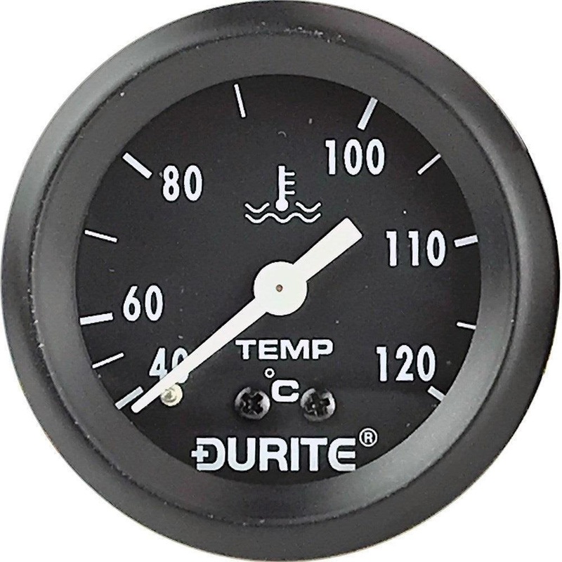 Mechanical Water Temperature Gauge 57mm Black