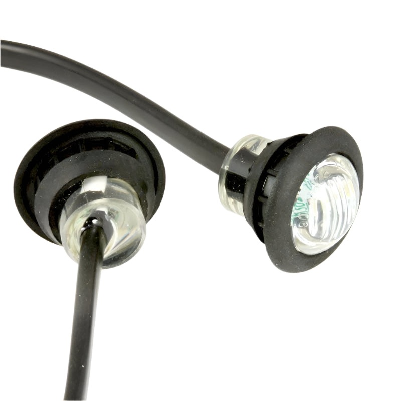 Micro 28mm  LED Side Repeaters Clear Lens Amber Light PAIR