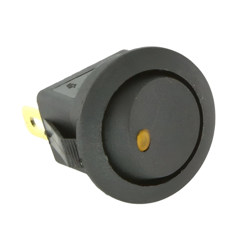 Mini Rocker Switch Illuminated Amber