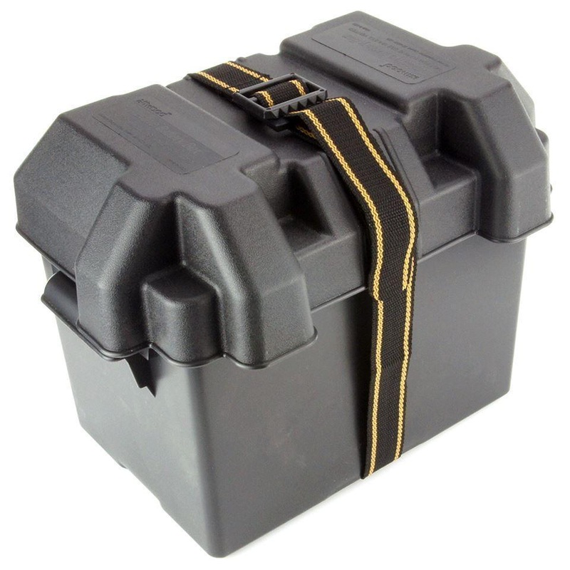 Moulded Black ABS Battery Box 358mm