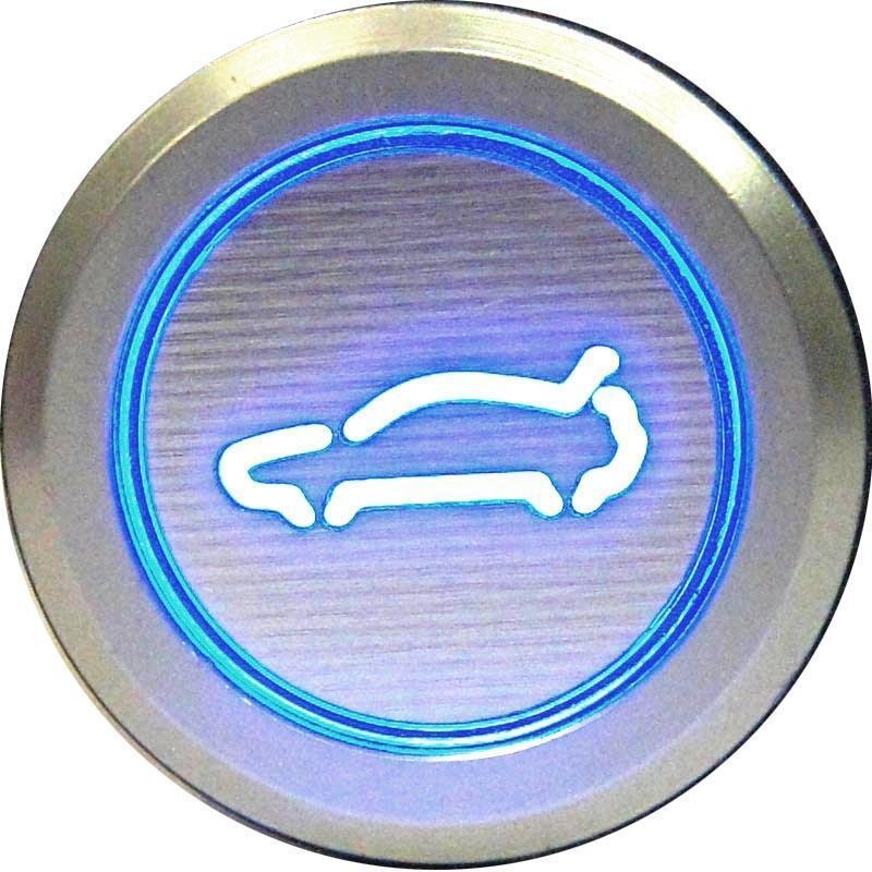 Natural Billet Aluminium Boot Open Switch Blue Single Pole (3 terminals) Momentary (non-latching)