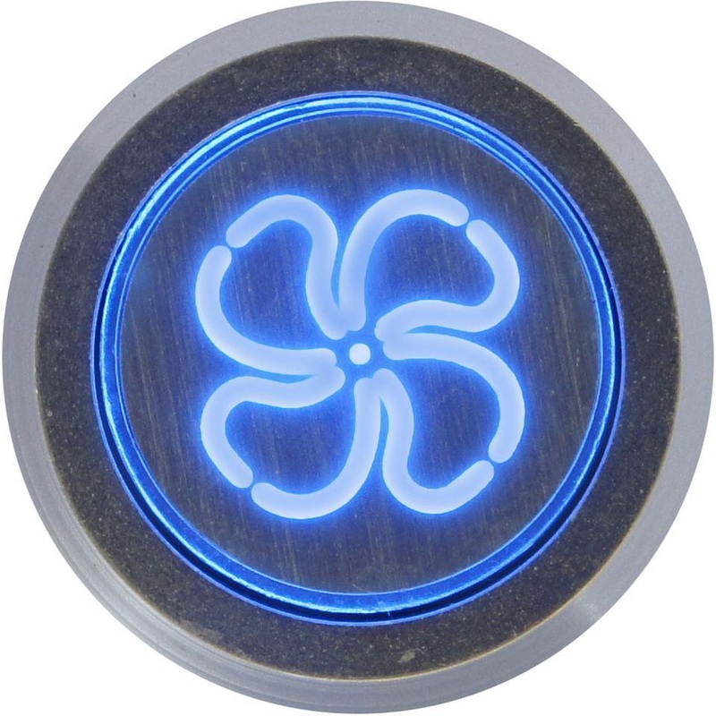 Natural Billet Aluminium Fan Warning Light Amber
