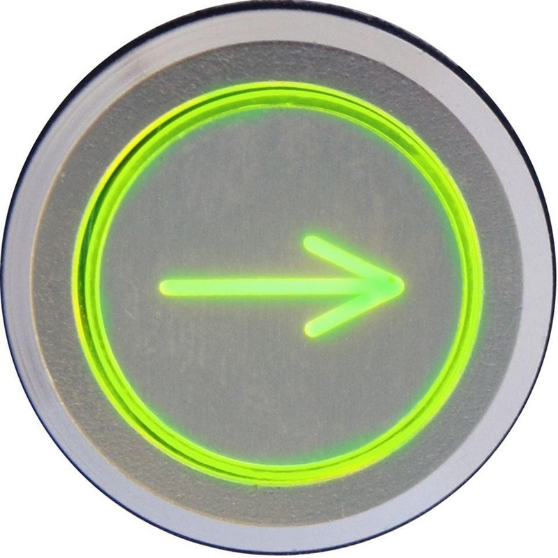 Natural Billet Aluminium Indicator Switch Green Single Pole (3 terminals) Latching