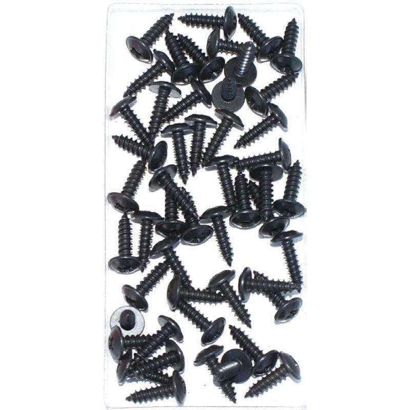 No.6 x 1/2" 3.5mm Dia Black Self Tappers 50 Pack