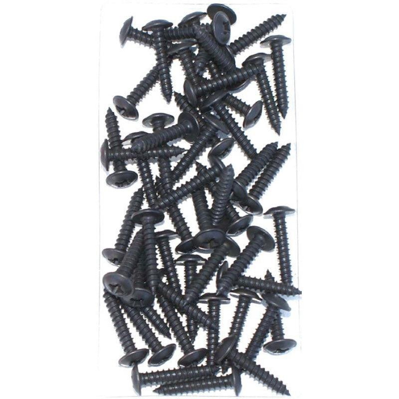 No.6 x 3/4" 3.5mm Dia Black Self Tappers 50 Pack