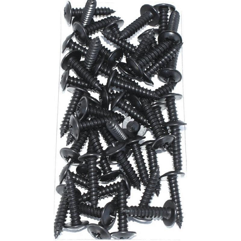 No.8 x 3/4" 4.1 mm Dia Black Self Tappers 50 Pack