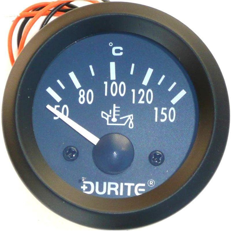 Oil Temp Gauge 57mm Black
