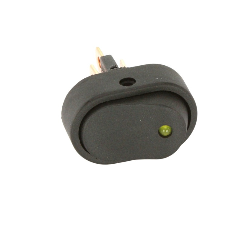 Oval Rocker Switch Amber