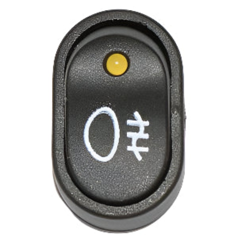 Oval Rocker Switch Illuminated Amber Rear Fog