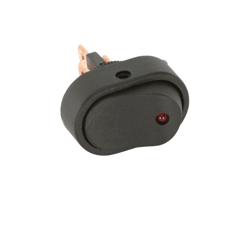Oval Rocker Switch Red