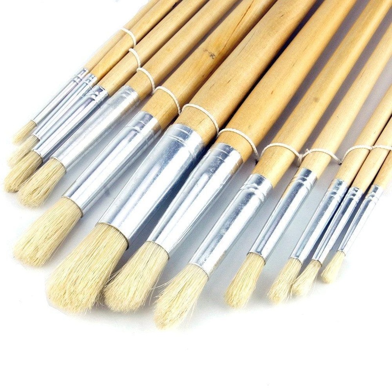 Pack of 12 Assorted Round Paint Brushes