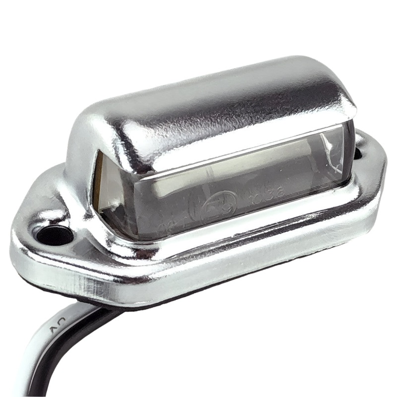 Plated Brass LED Rear Number Plate Light
