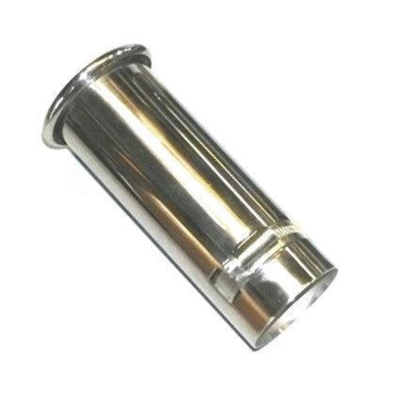 Polished Stainless outwardly Rolled Beaded Tailpipe 46mm