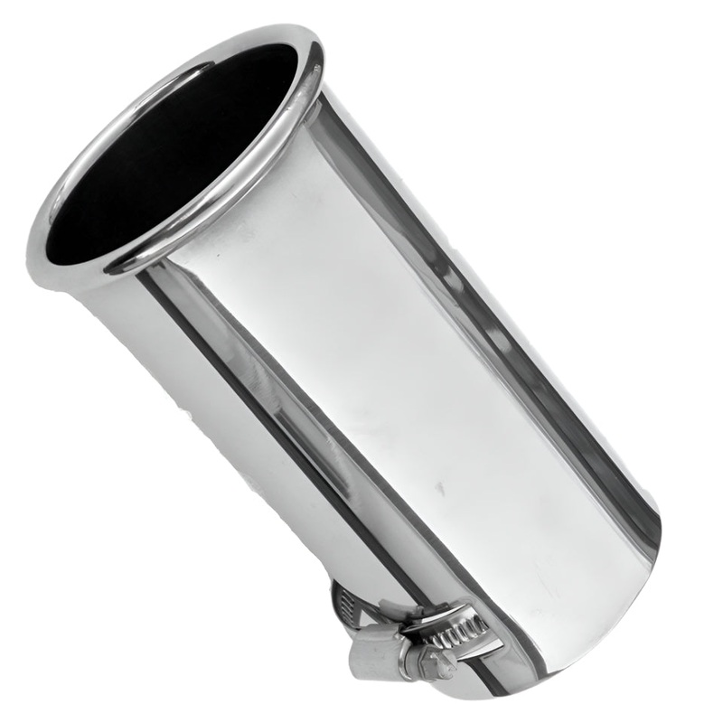 Polished Stainless Outwardly Rolled Beaded Tailpipe 69mm