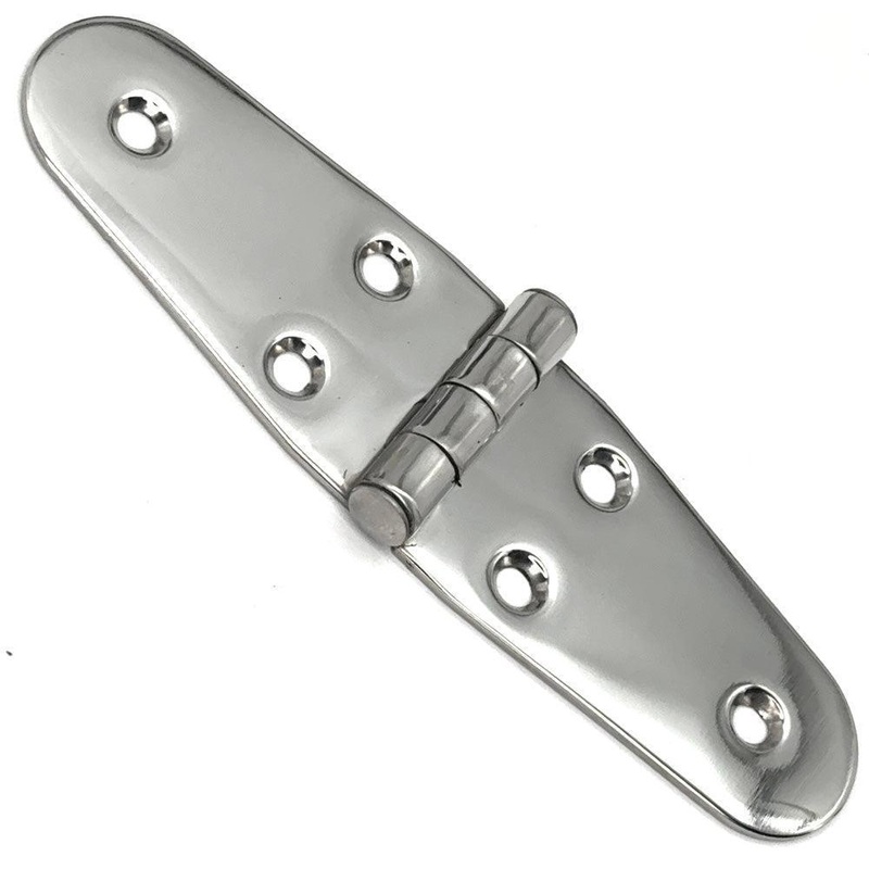 Polished Stainless Steel Hinge 3 Hole 138mm
