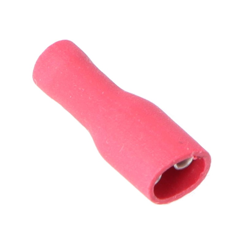 Pre Insulated Red 5mm Female Spade. Pack of 50