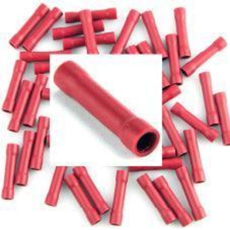 Pre Insulated Red Crimp Joiner. Pack of 50