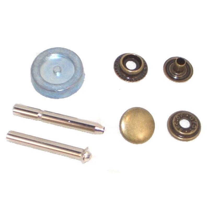 Press Stud Kit Antique Brass