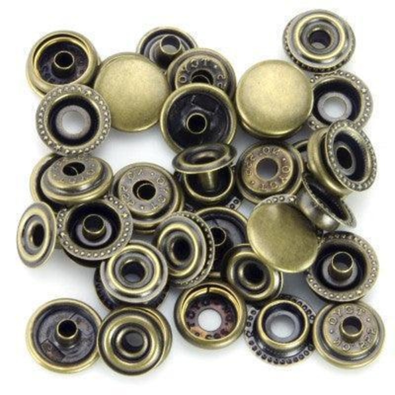 Press Stud Refill Pack Antique Brass