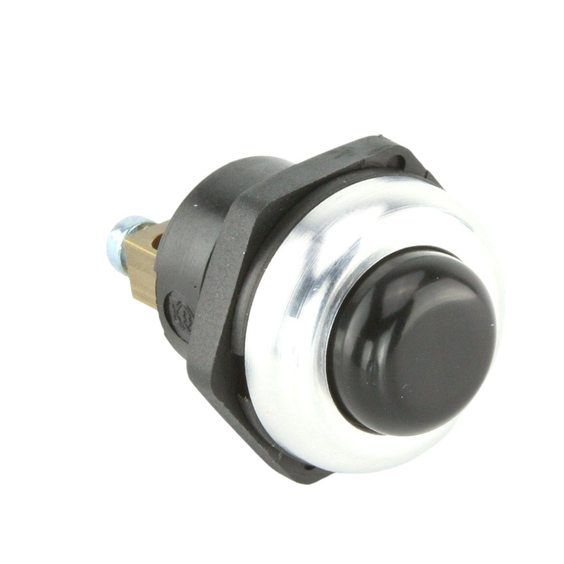 Push Button Aluminium Bezel Black Button