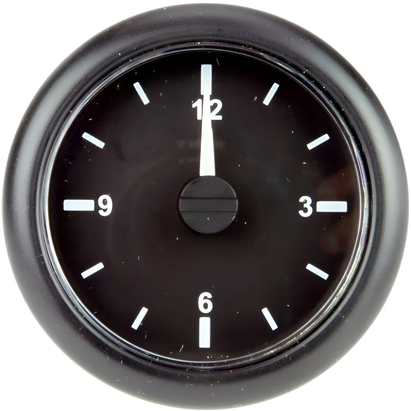 Quartz Clock Black Bezel