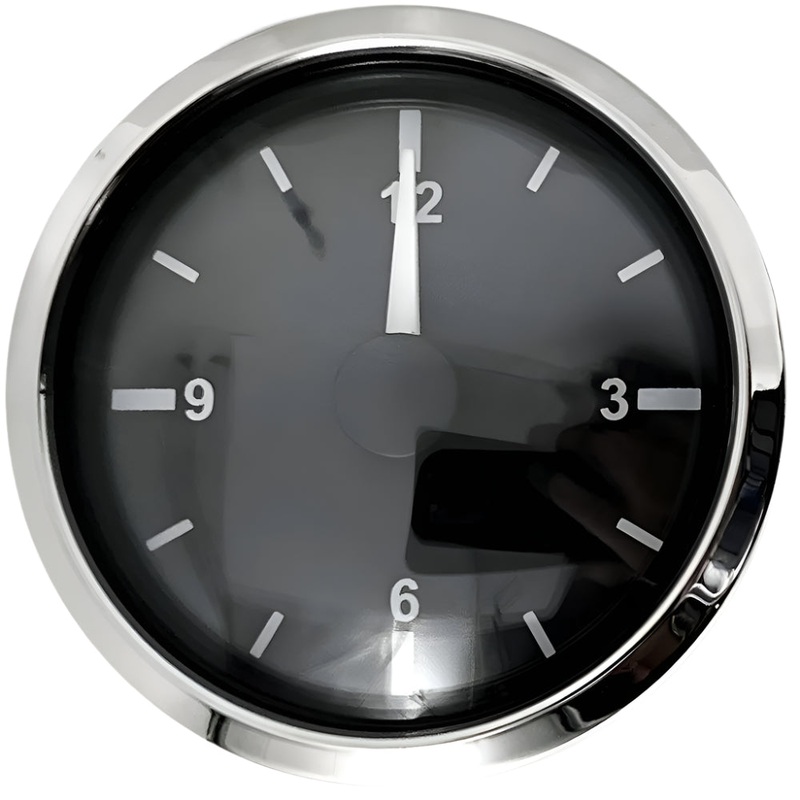 Quartz Clock Chrome Bezel